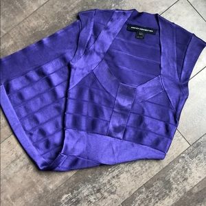 Purple French Connection Bandage Dress Size 2